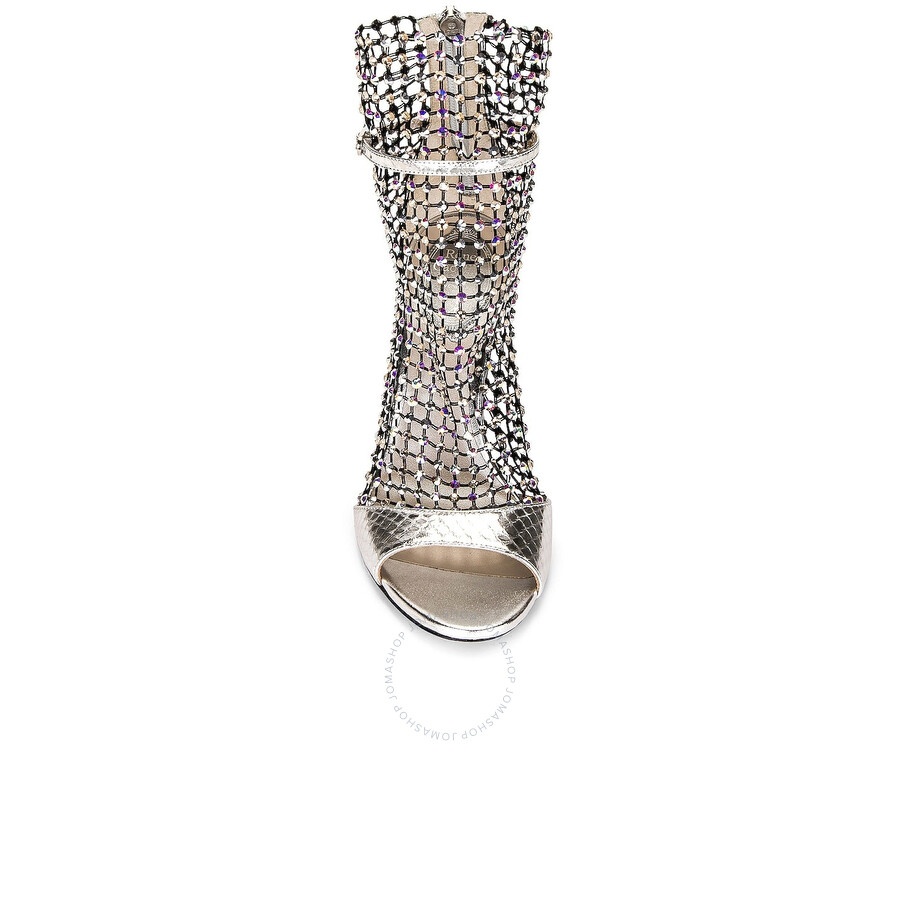 Rene Caovilla Ladies Galaxia Rhinestone Mesh Sandals - 4