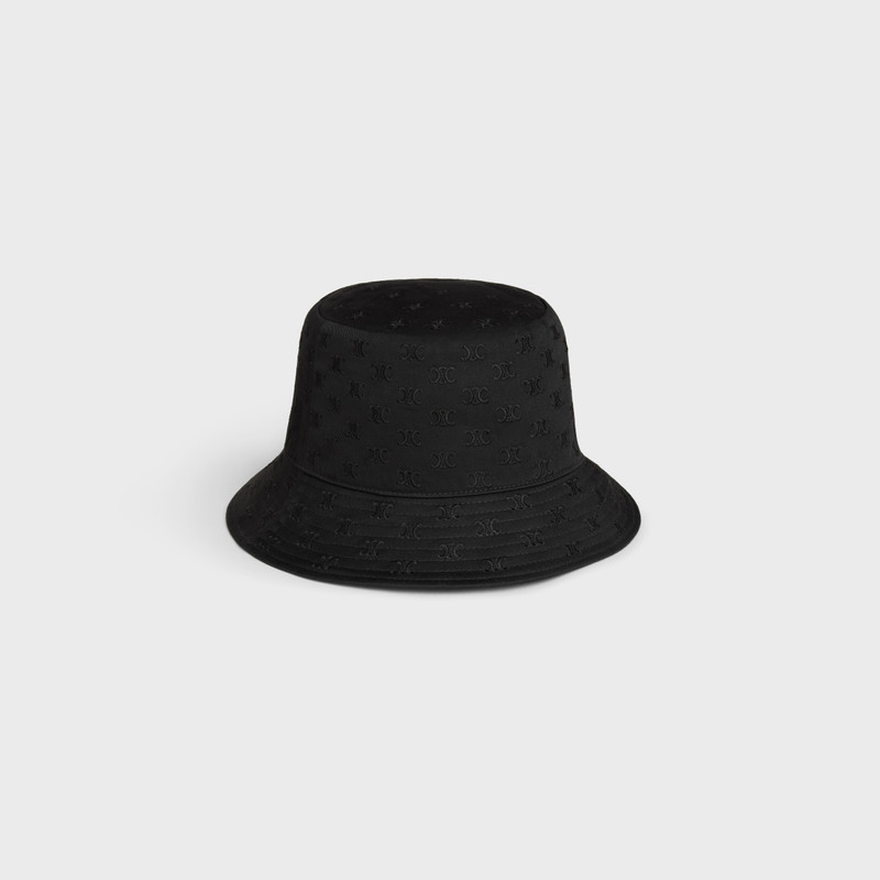 CELINE mini triomphe bucket hat in cotton outlook