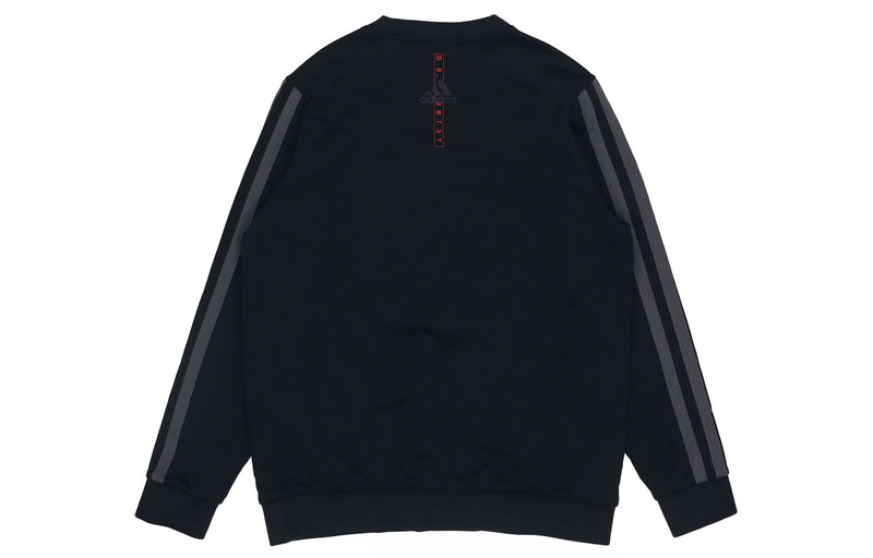 adidas adidas Rose Crew Printing Fleece Lined Stay Warm Sports Round Neck Pullover Black GP4574 outlook