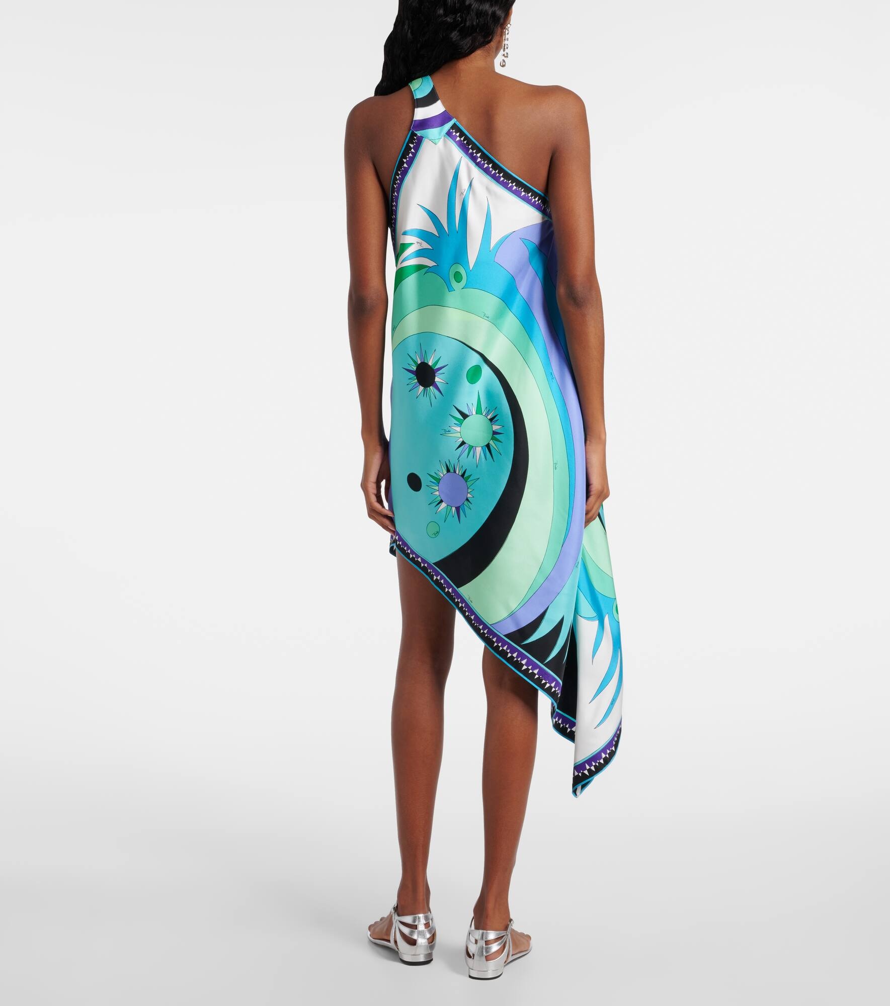 Stella asymmetric silk mini dress - 3