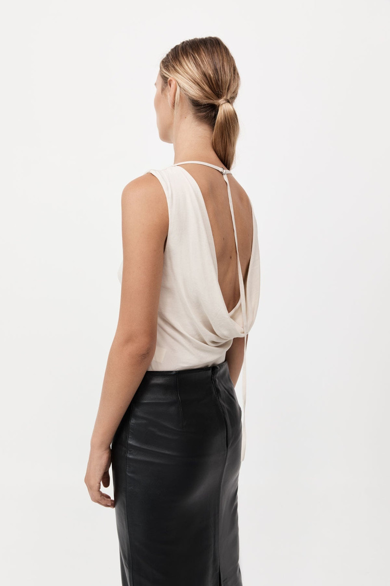 Draped Cowl Top - Dove 3