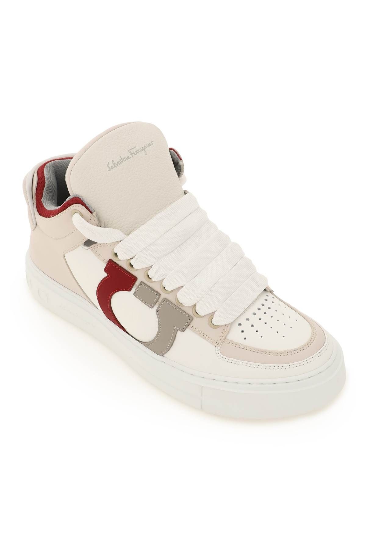 MID-TOP LEATHER SNEAKERS - 4