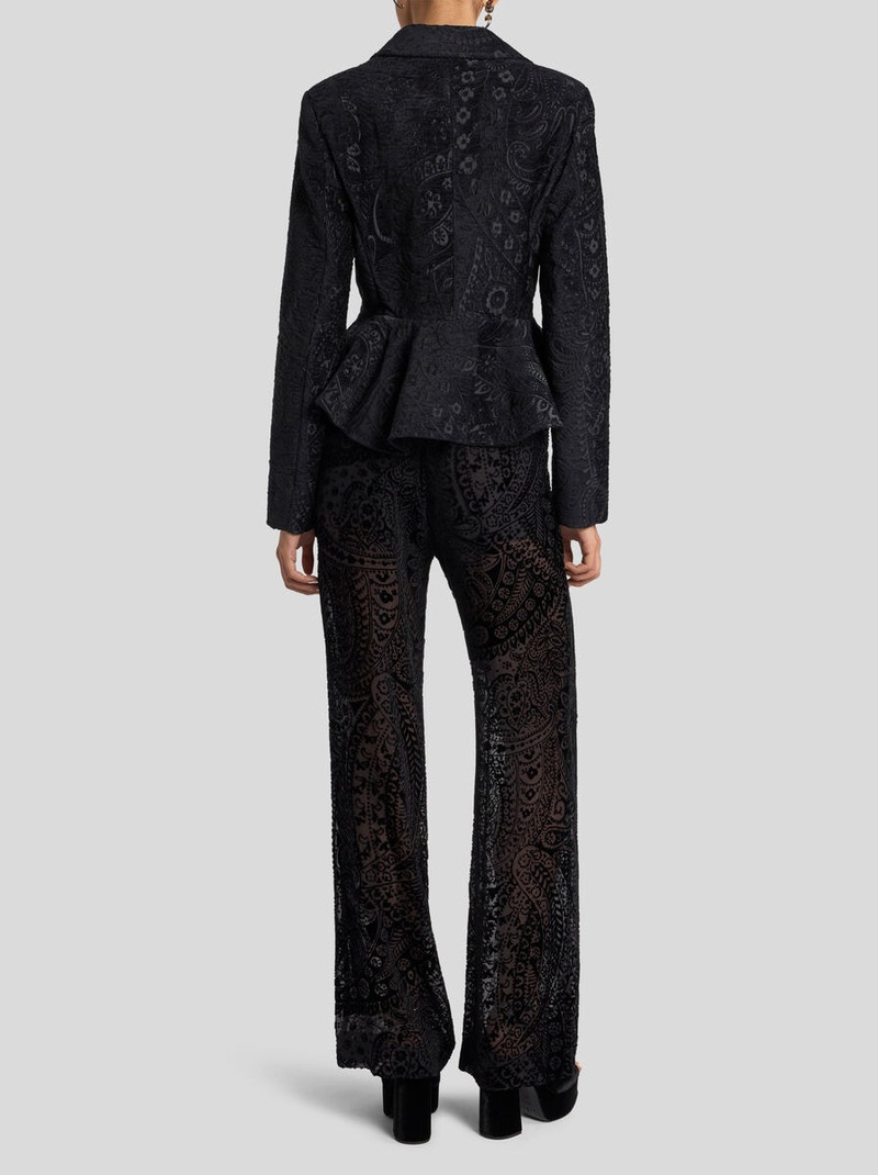 SINGLE-BREASTED CHENILLE JACQUARD JACKET WITH FLORAL PAISLEY MOTIF 4