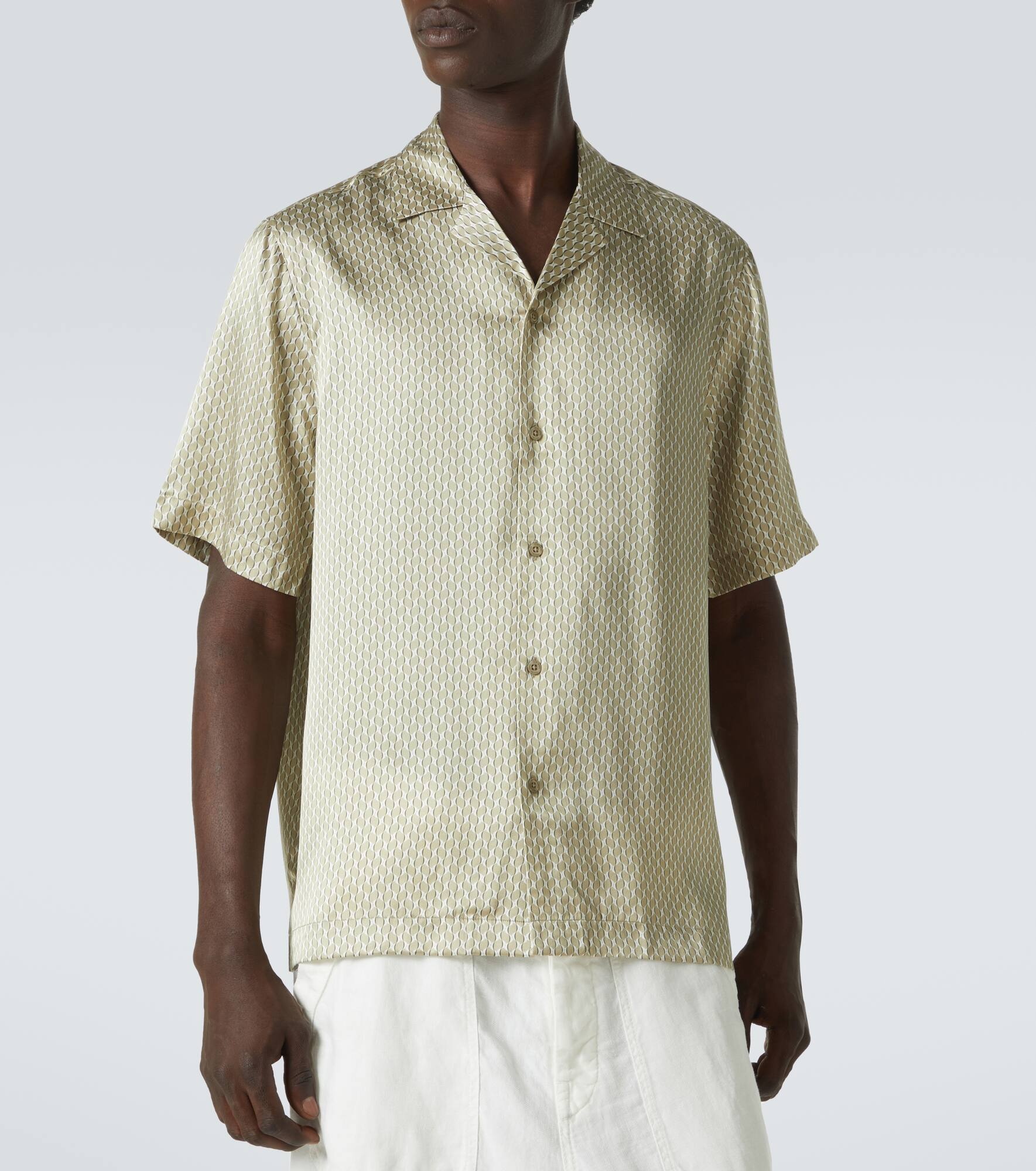 Roberto printed silk bowling shirt - 3