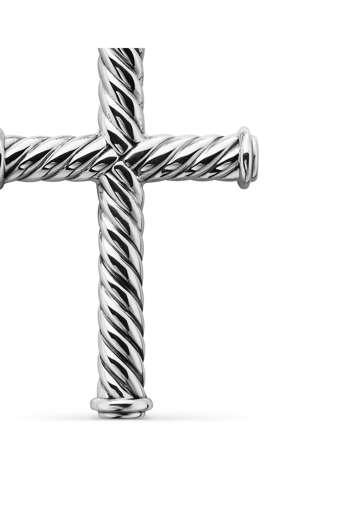 David Yurman Cable Cross Pendant in Sterling Silver, 35mm at Nordstrom - 3