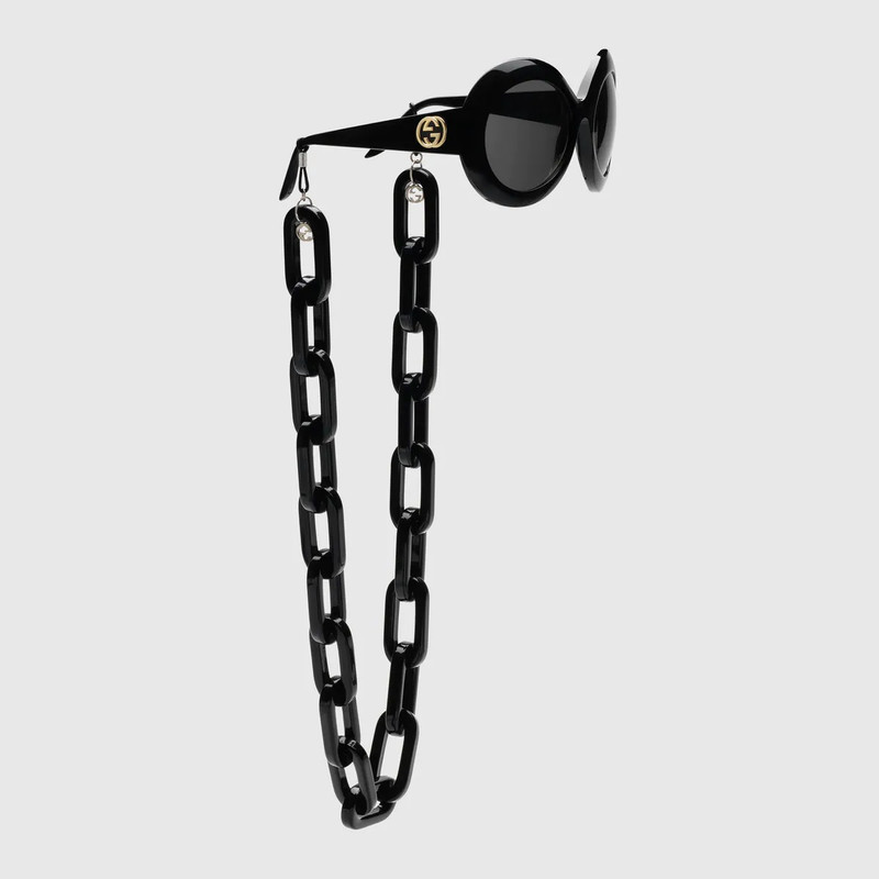 GUCCI Resin glasses chain outlook