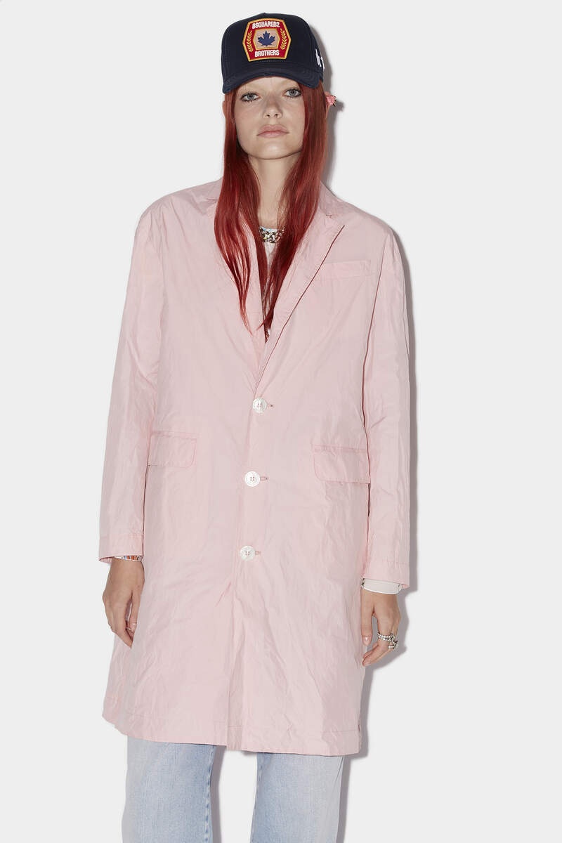 THREE BUTTON RAIN COAT - 3