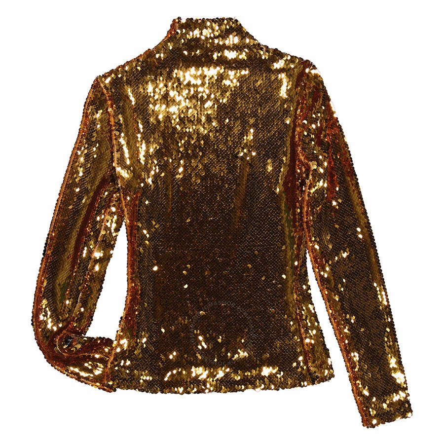 Burberry Ladies Gold Sequinned Turtleneck Top - 7