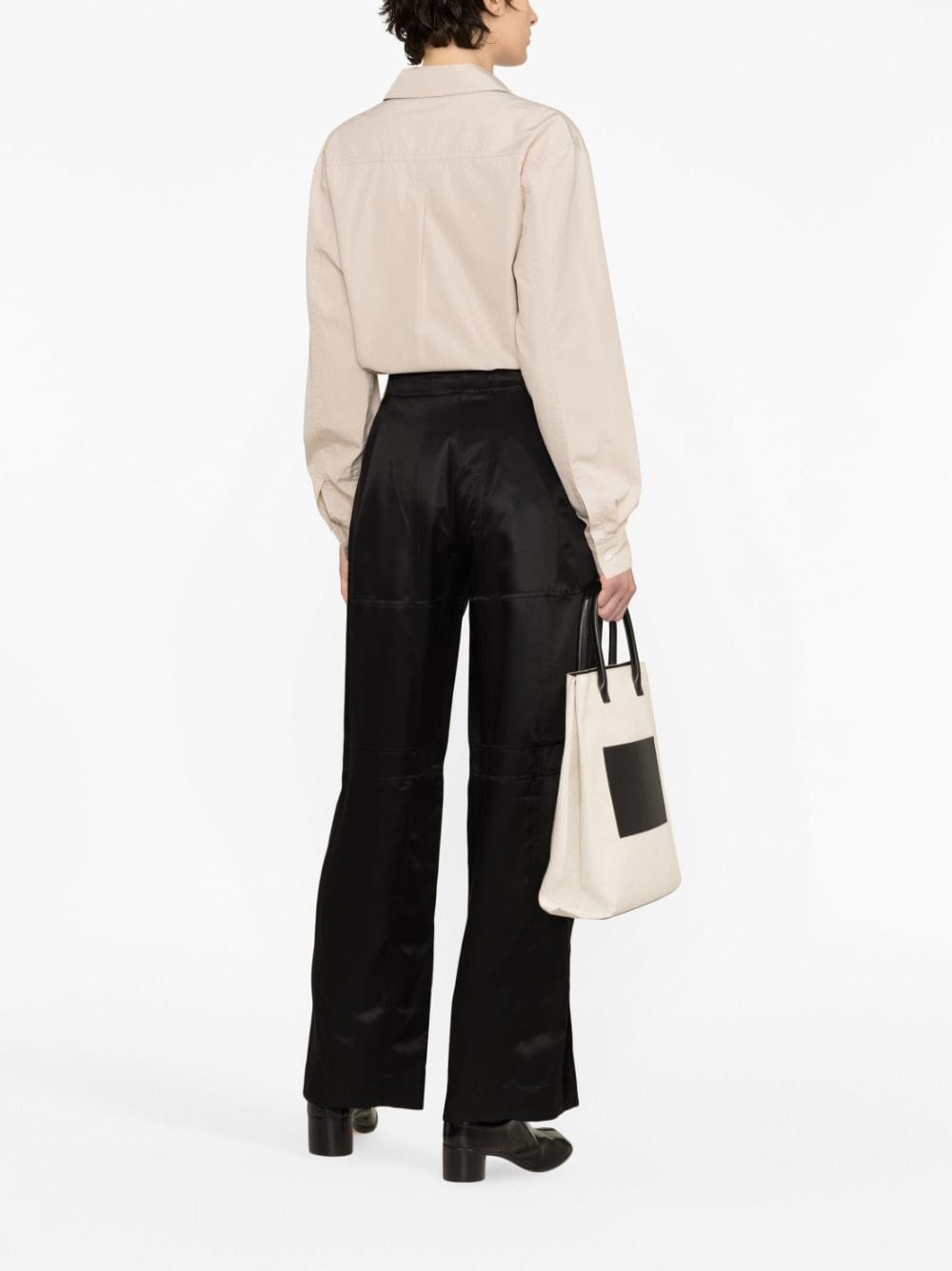 high-waist straight-leg trousers - 4