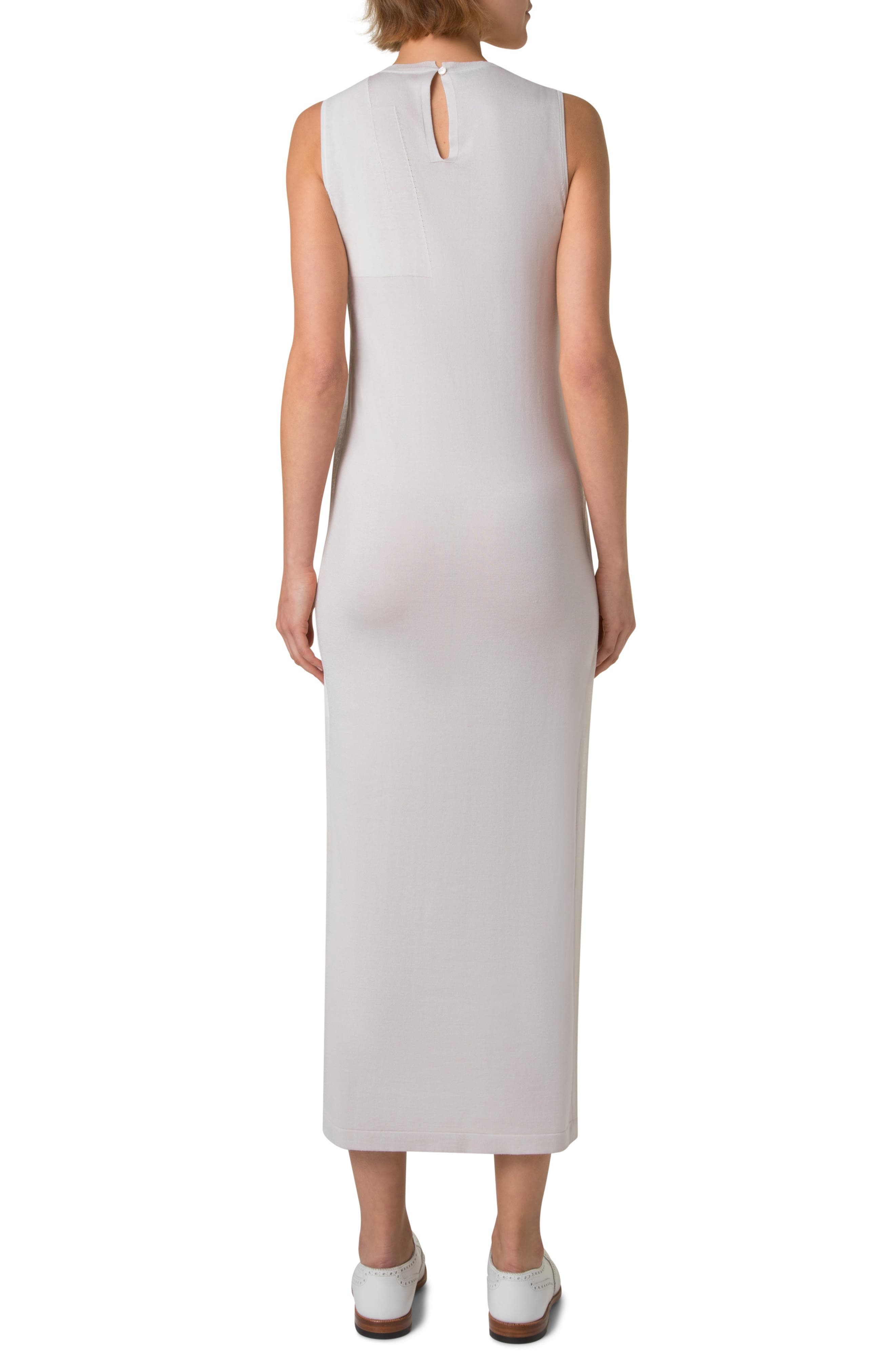 Akris Trapeze Rayonnant Sleeveless Knit Shift Dress in Greige-Ecru at Nordstrom - 2