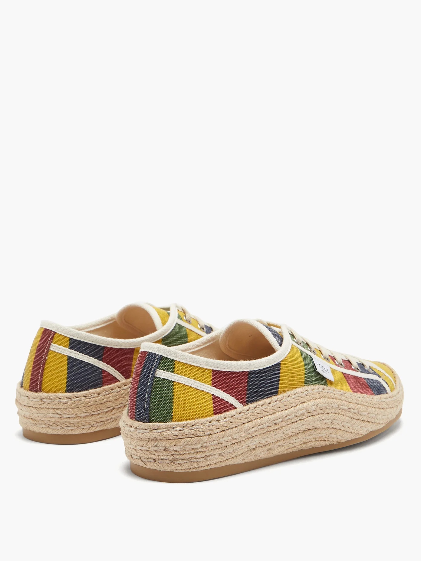 Baiadera-striped canvas espadrille trainers - 4