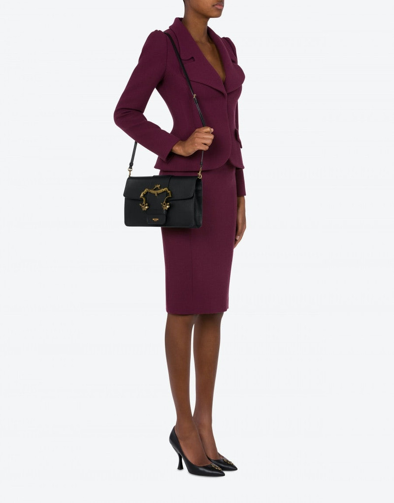 Moschino CALFSKIN BAROQUE BUCKLE CLUTCH outlook