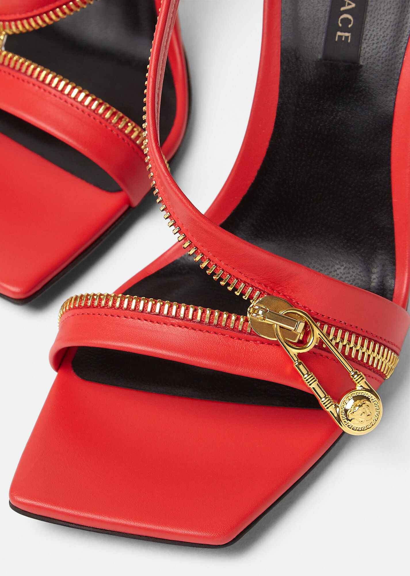 Safety Pin Leather Sandals - 3