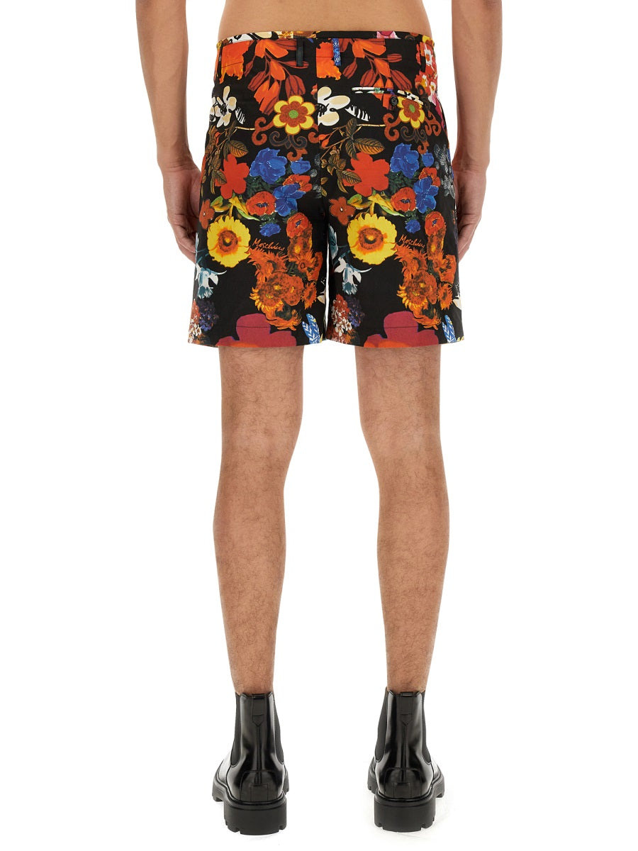 Moschino Men Bermuda With Floral Pattern - 4