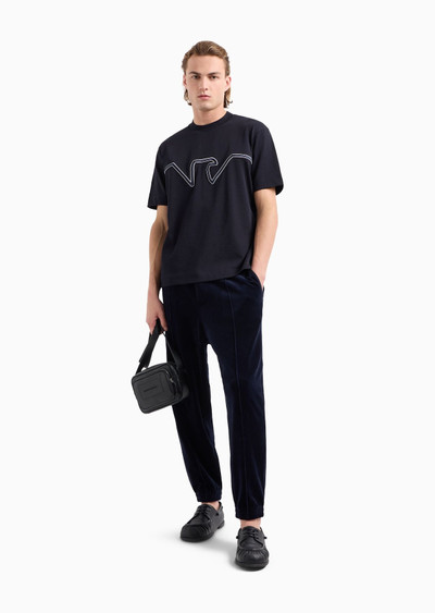 EMPORIO ARMANI ASV heavyweight jersey T-shirt with raised logo embroidery outlook