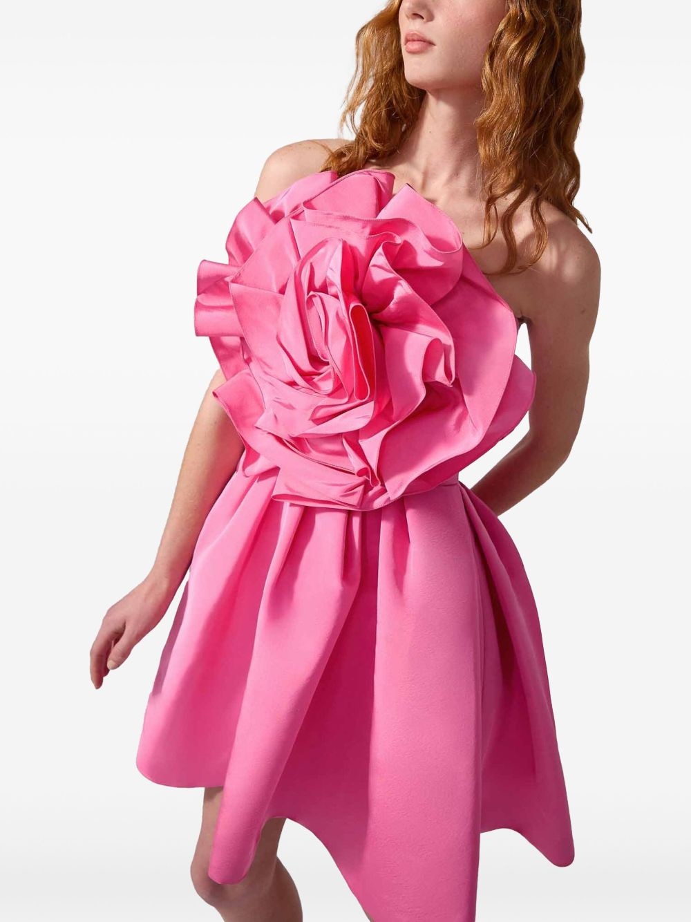floral-appliqué mini dress - 4