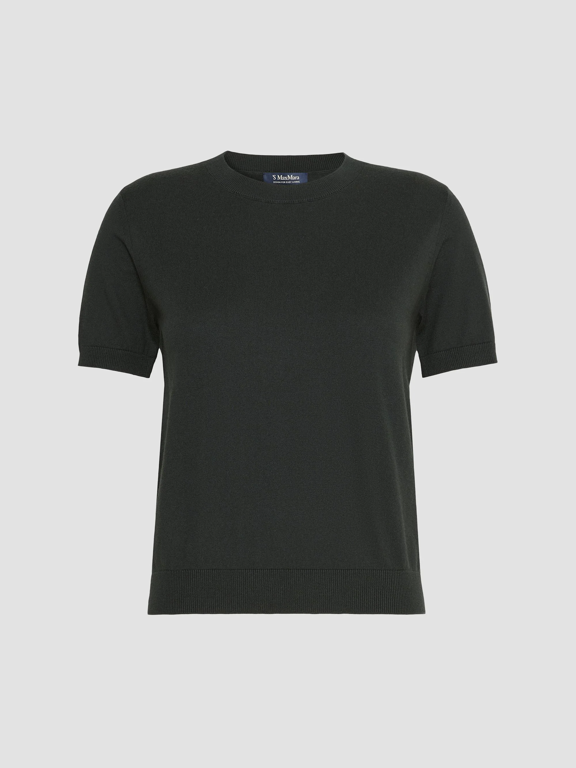 Women's Cashmere, Cotton and Silk Yarn Jumper - Dark Green - 1