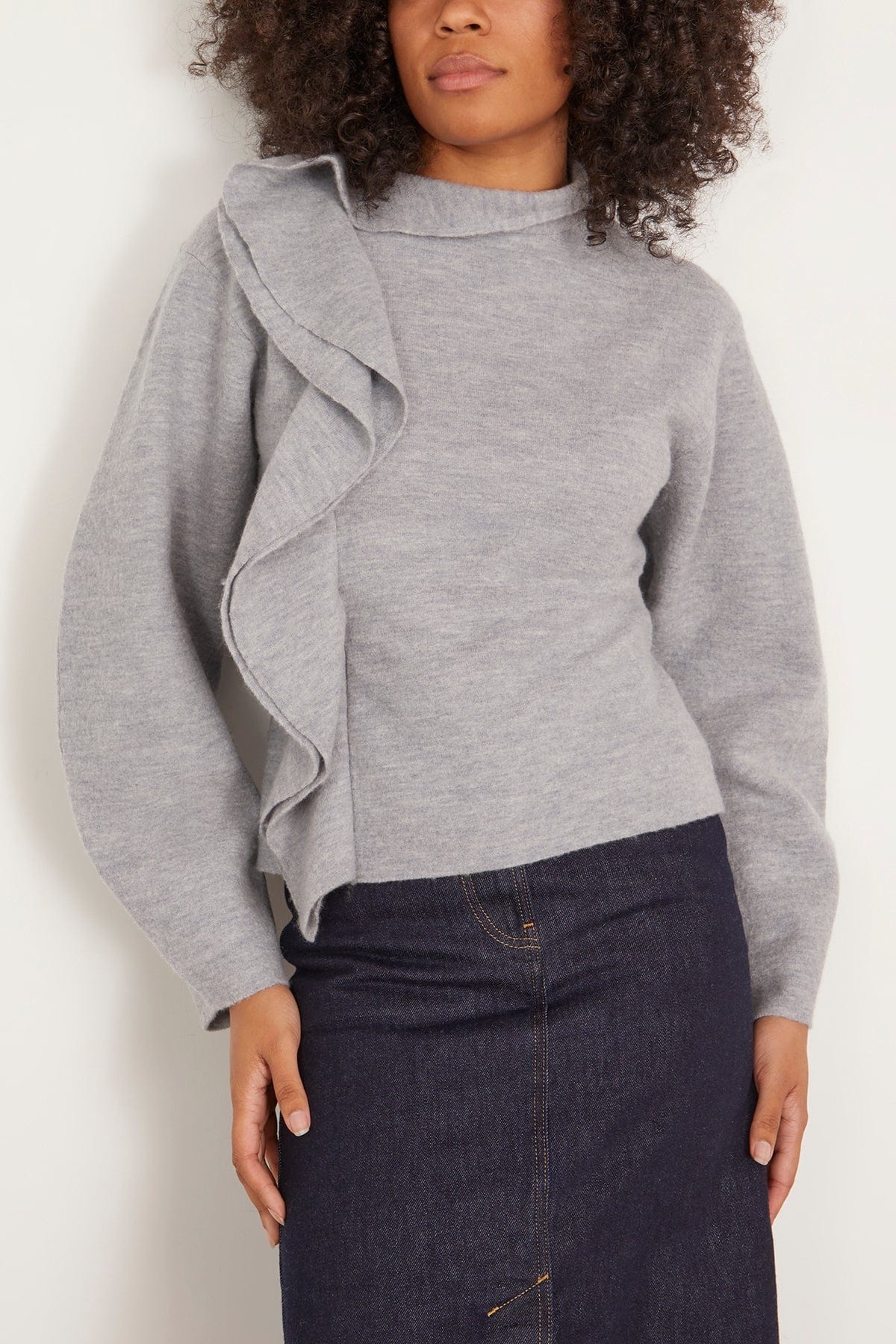 Corinna Pullover in Heather Grey - 3