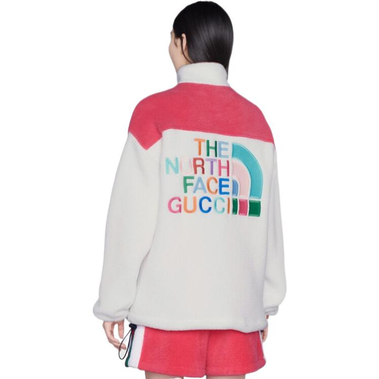 (WMNS) Gucci x The North Face Sweatshirt 'Off White Dark Pink' 673724-XJDUK-9799 - 6
