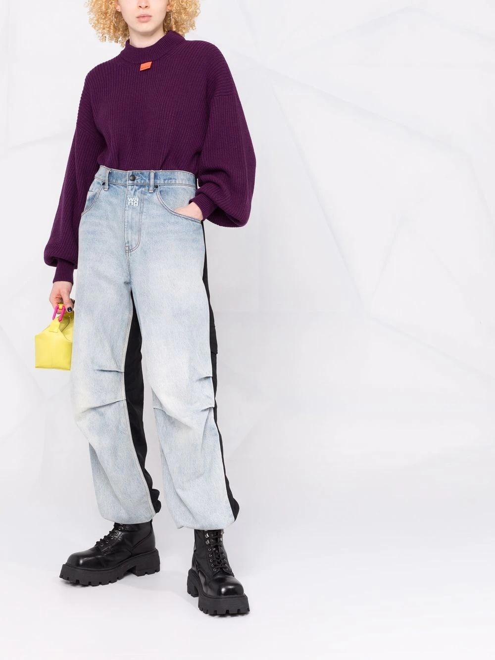 logo tag crew-neck jumper - 2