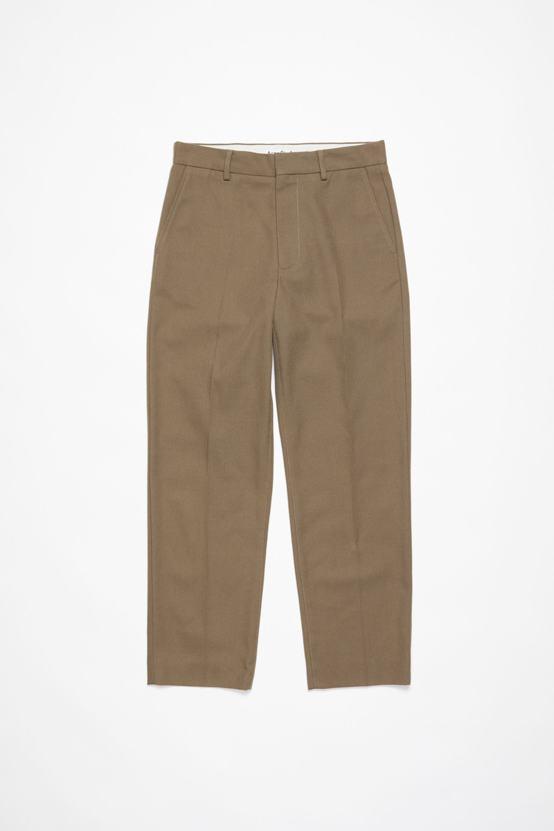 Twill cotton-blend trousers - Hazelnut brown 1