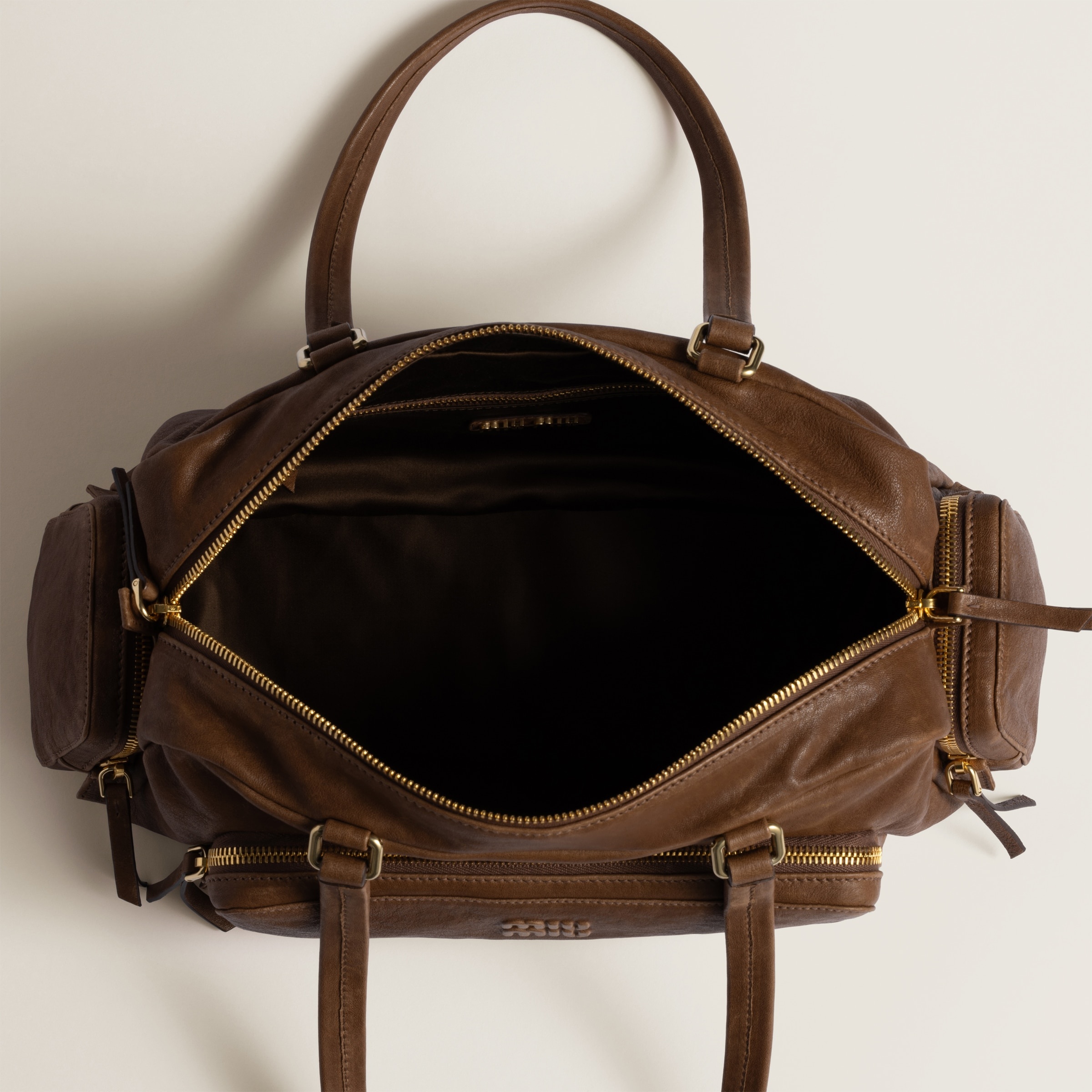 Pocket washed nappa leather bag - 4
