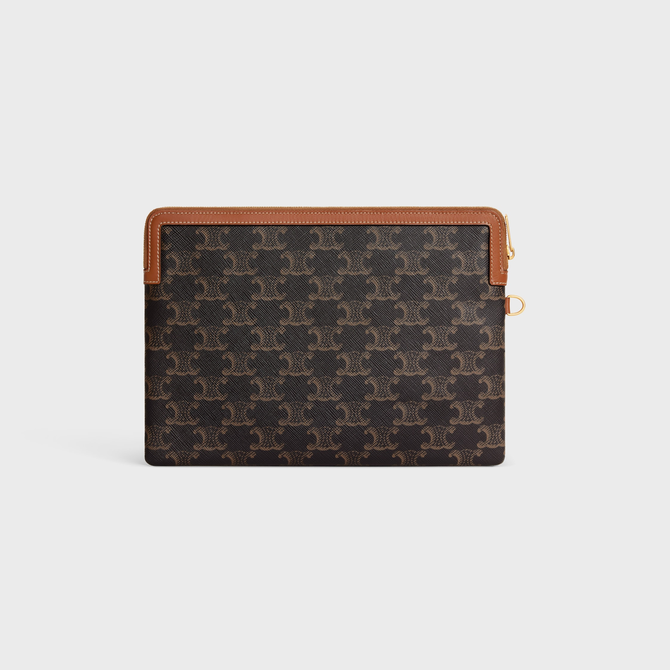SMALL POUCH WITH STRAP celine signature in TRIOMPHE CANVAS WITH CELINE PRINT - 4