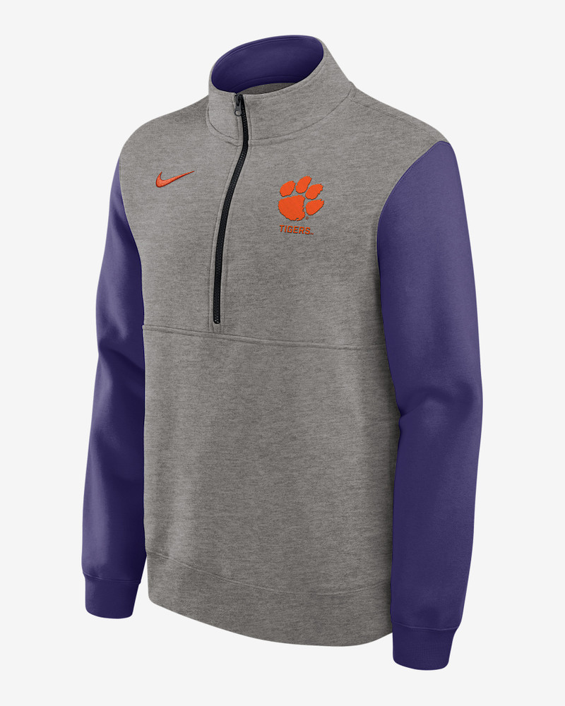Clemson Club Men's Nike College 1/2-Zip Crew 1