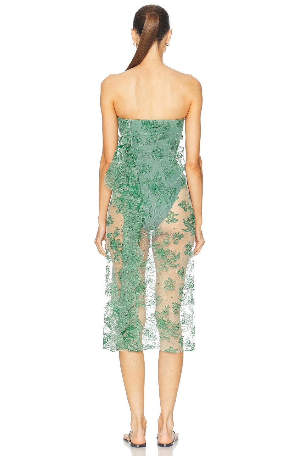 Floating Lace Strapless Dress - 4