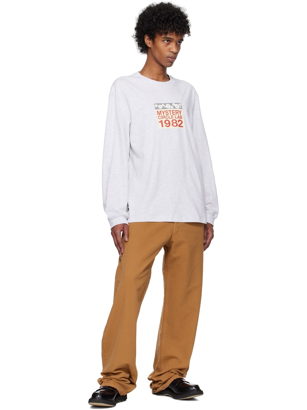 Gray 'Mystery' Long Sleeve T-shirt - 4