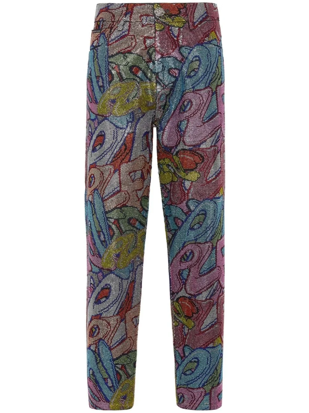 Brooches high-rise tapered jeans - 1