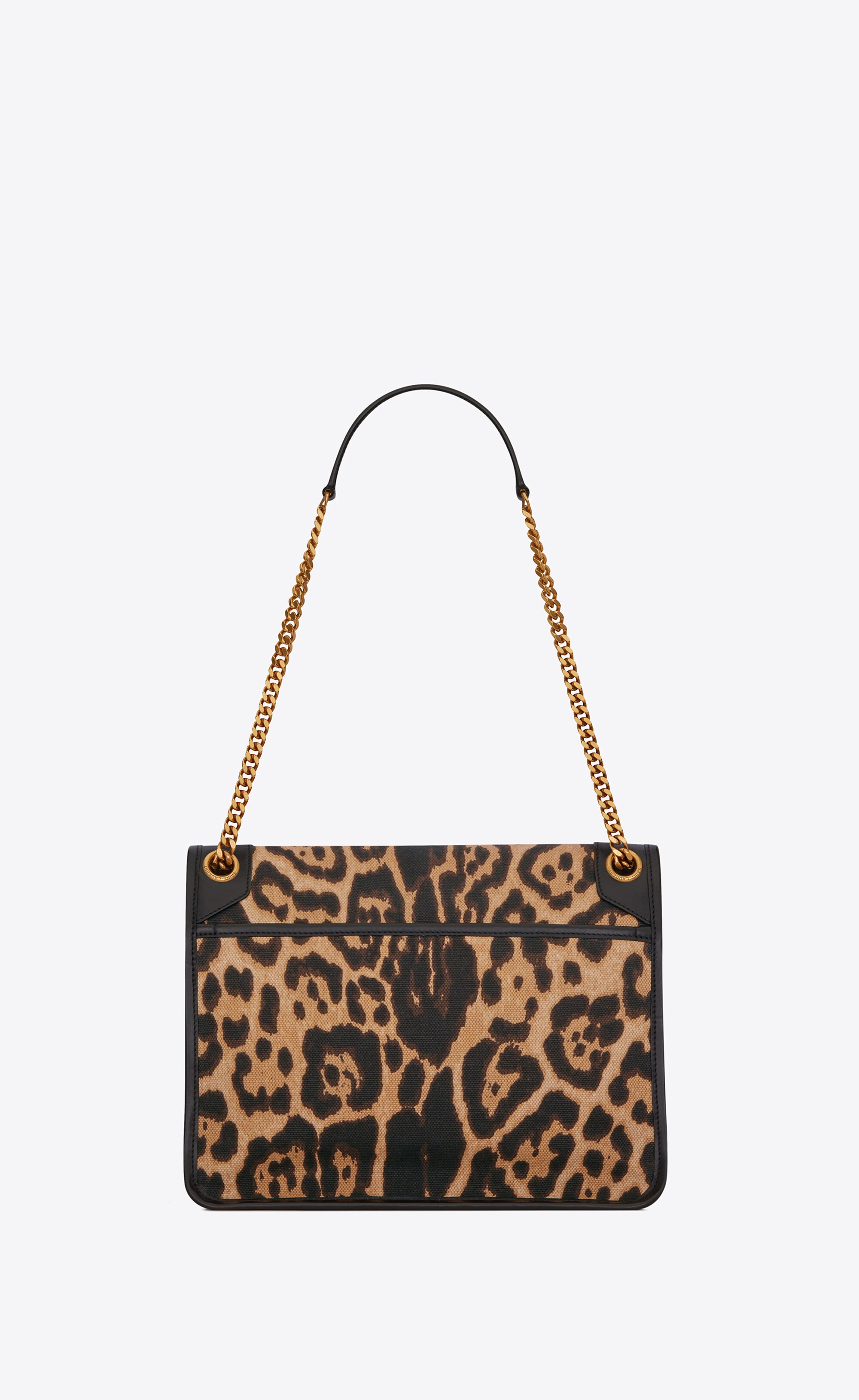 niki medium in leopard-print canvas and smooth leather - 3