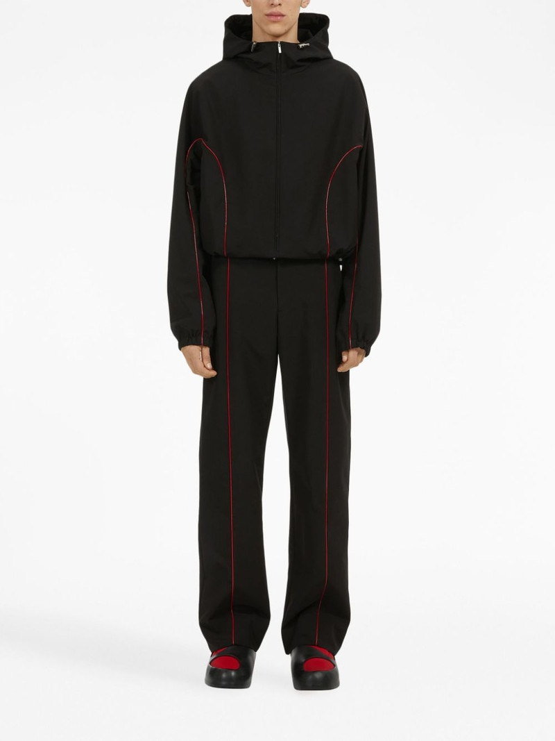 FERRAGAMO contrasting-trim cotton track pants outlook