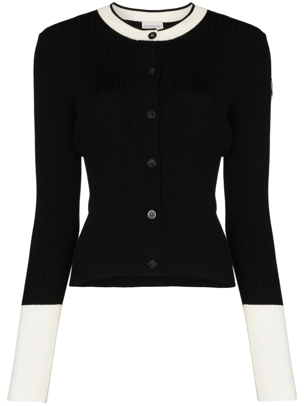 ribbed-knit wool cardigan - 1