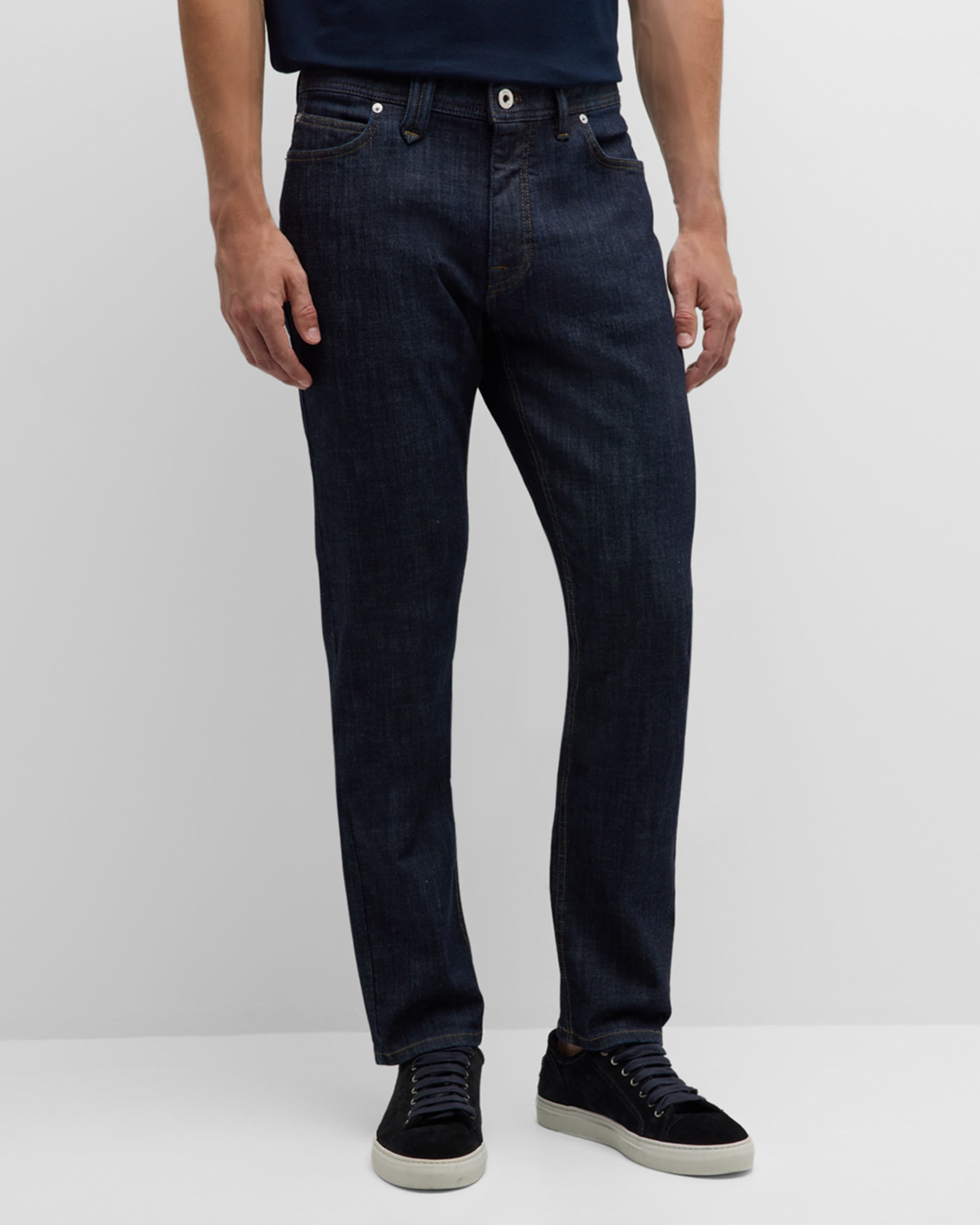 Men's Dark Wash Straight-Leg Jeans - 2