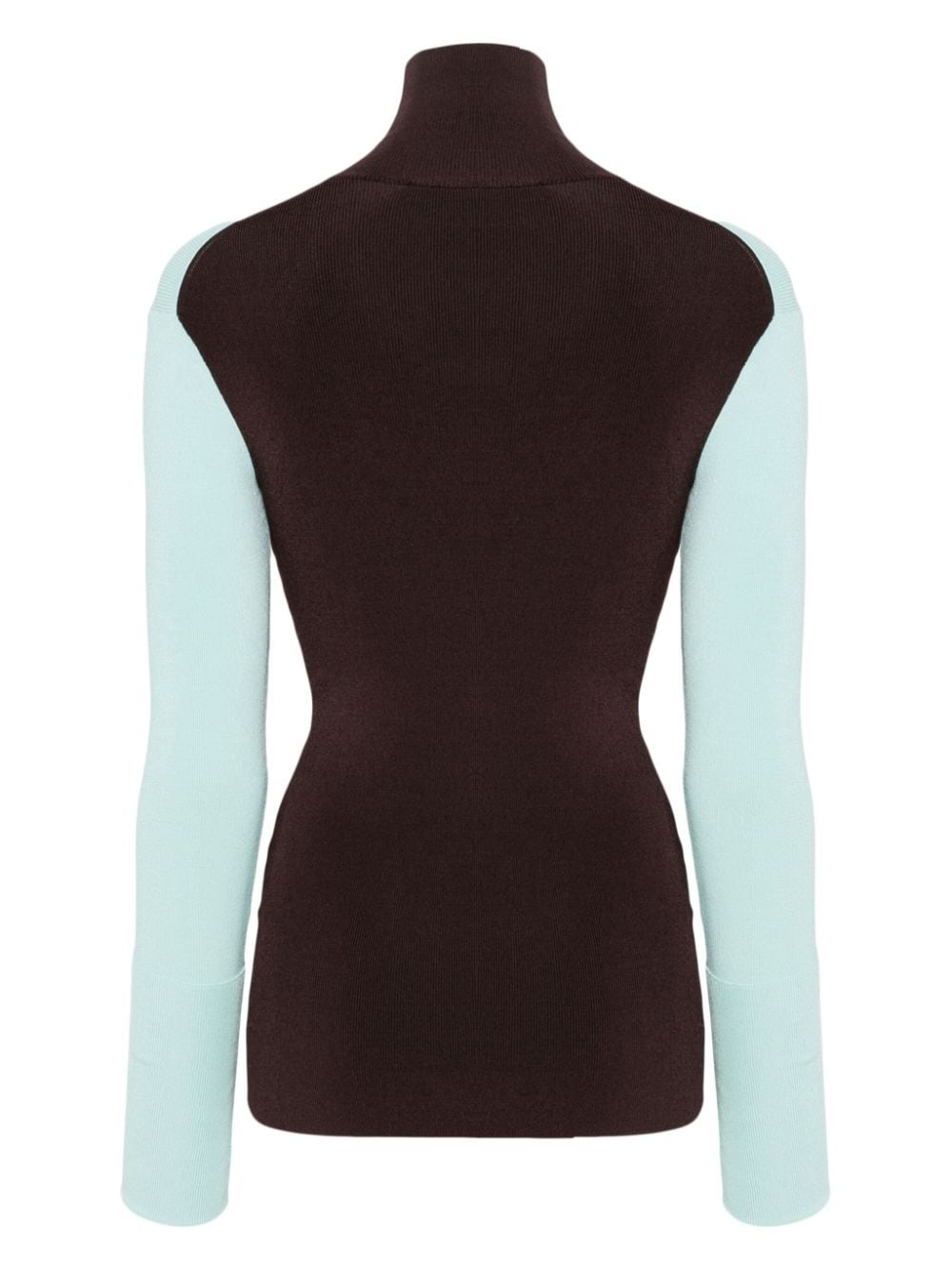high-neck long-sleeve top - 2