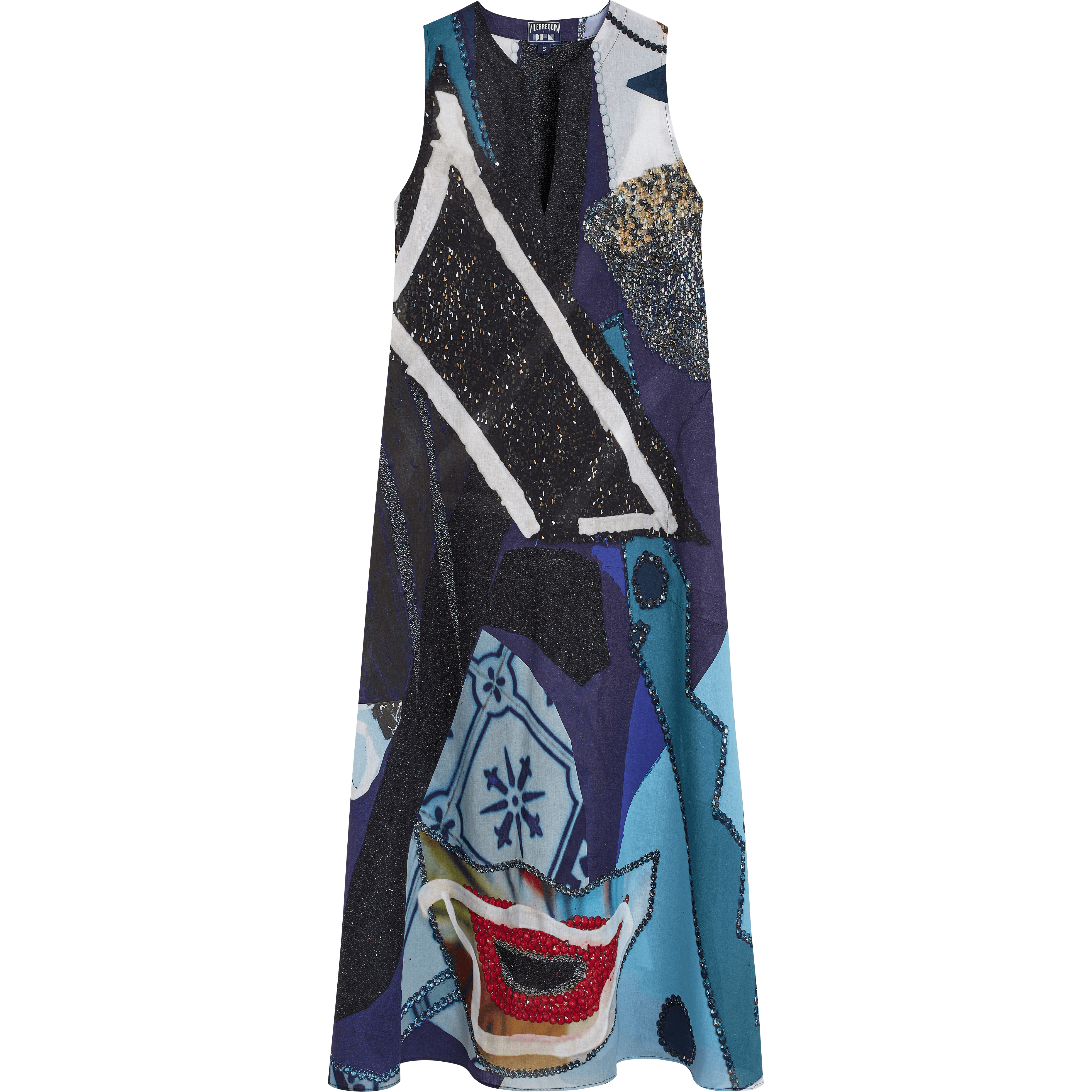 Women Sleeveless Maxi Dress Envoûtement - Vilebrequin x Deux femmes noires - 1