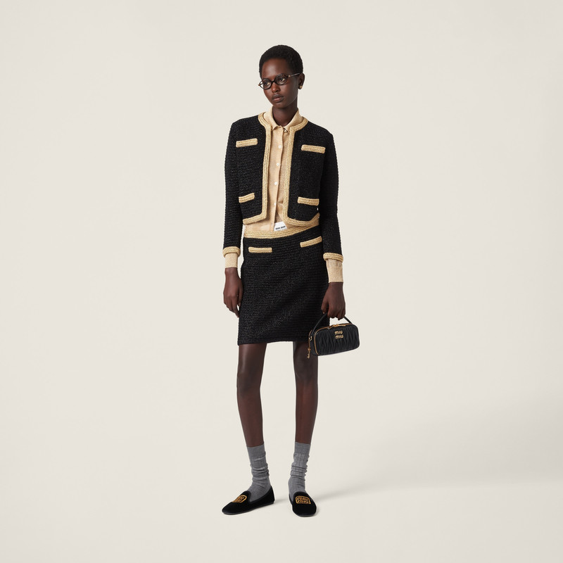 Miu Miu Lamé skirt outlook
