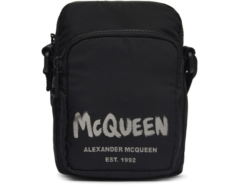 graffiti logo-print messenger bag 1