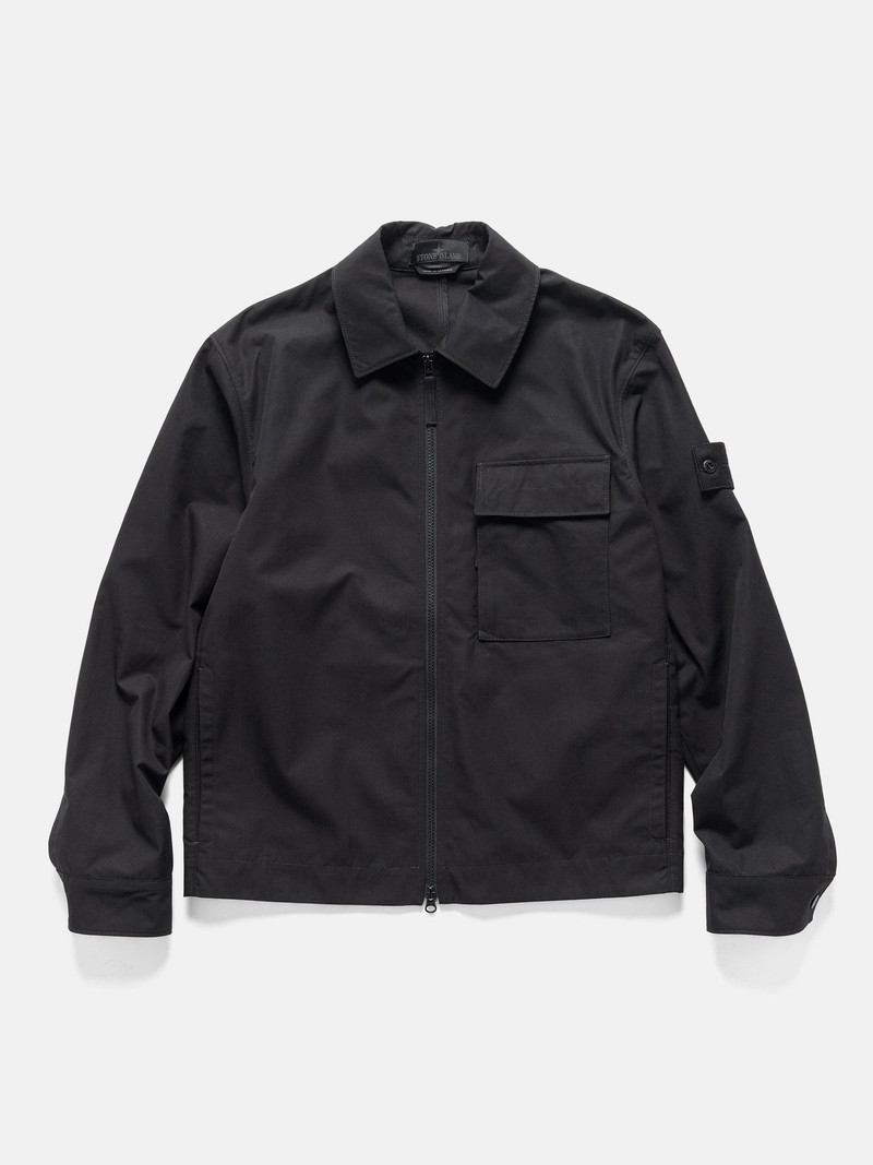Ghost Piece Weatherproof Cotton Canvas Overshirt Black 1