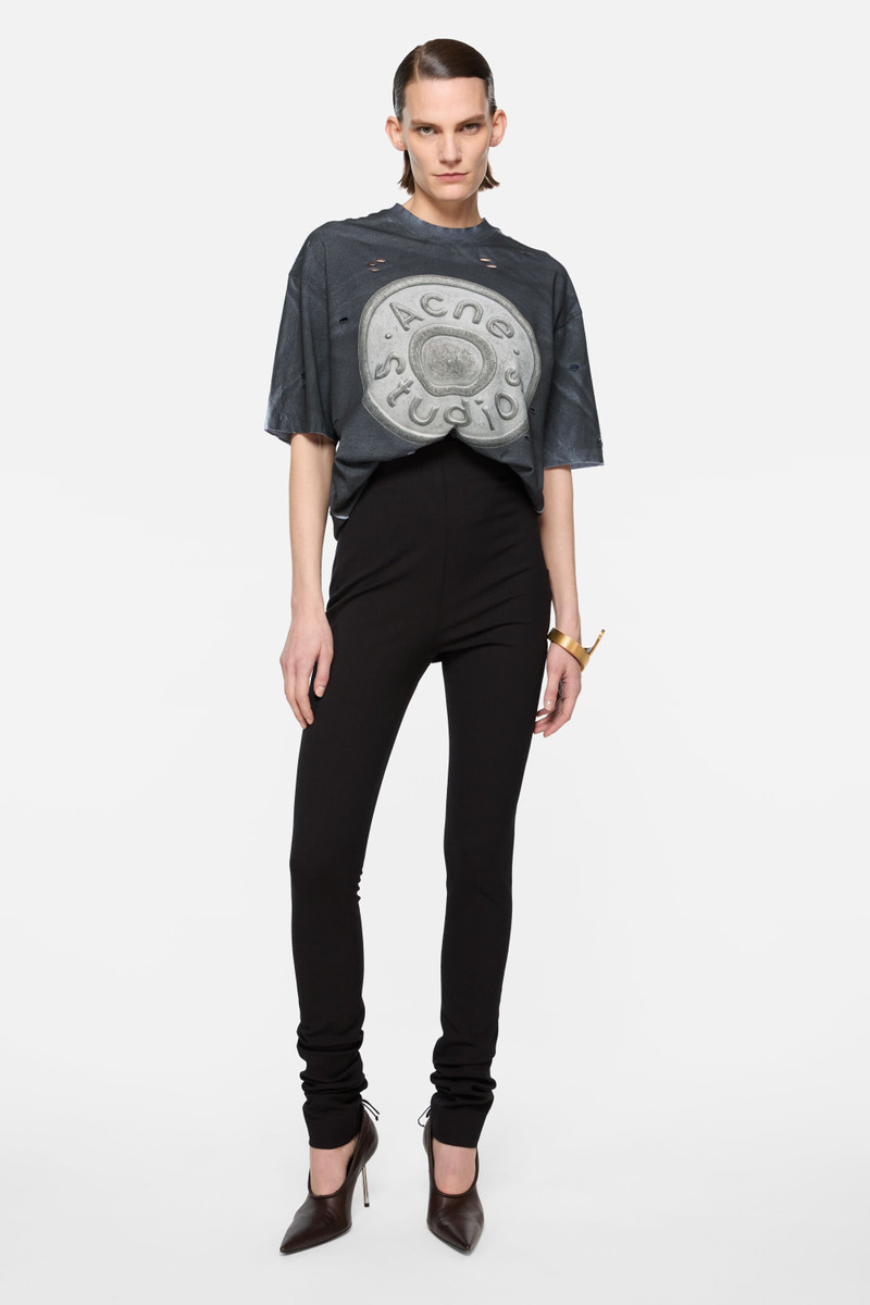 Acne Studios Logo t-shirt - Relaxed fit - Black outlook