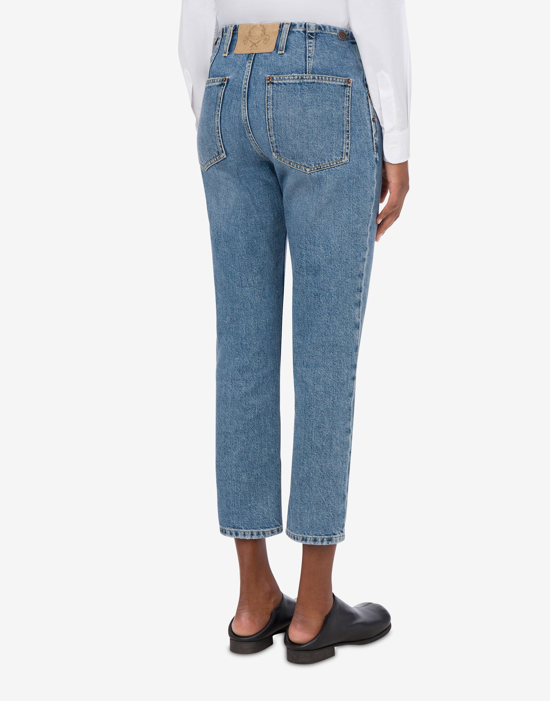 DENIM TROUSERS LAUREL CROWN LOGO - 2