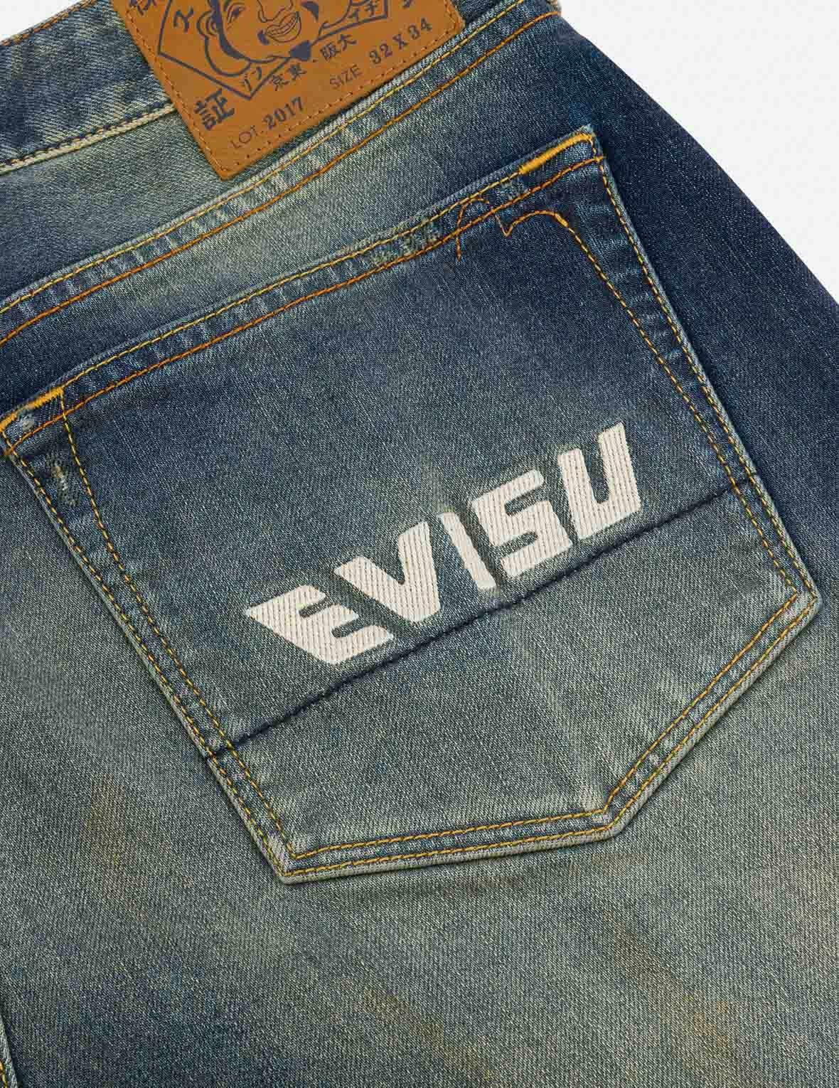Logo Print and Seagull Embroidery Carrot Fit Jeans #2017 - 15