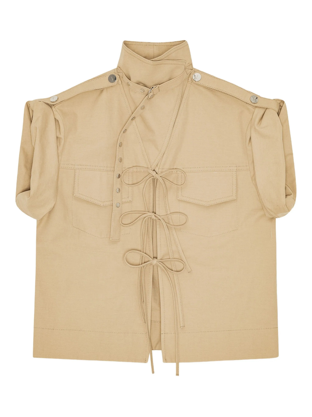 Classic Summer Suiting Cowl Neck Blouse - 4