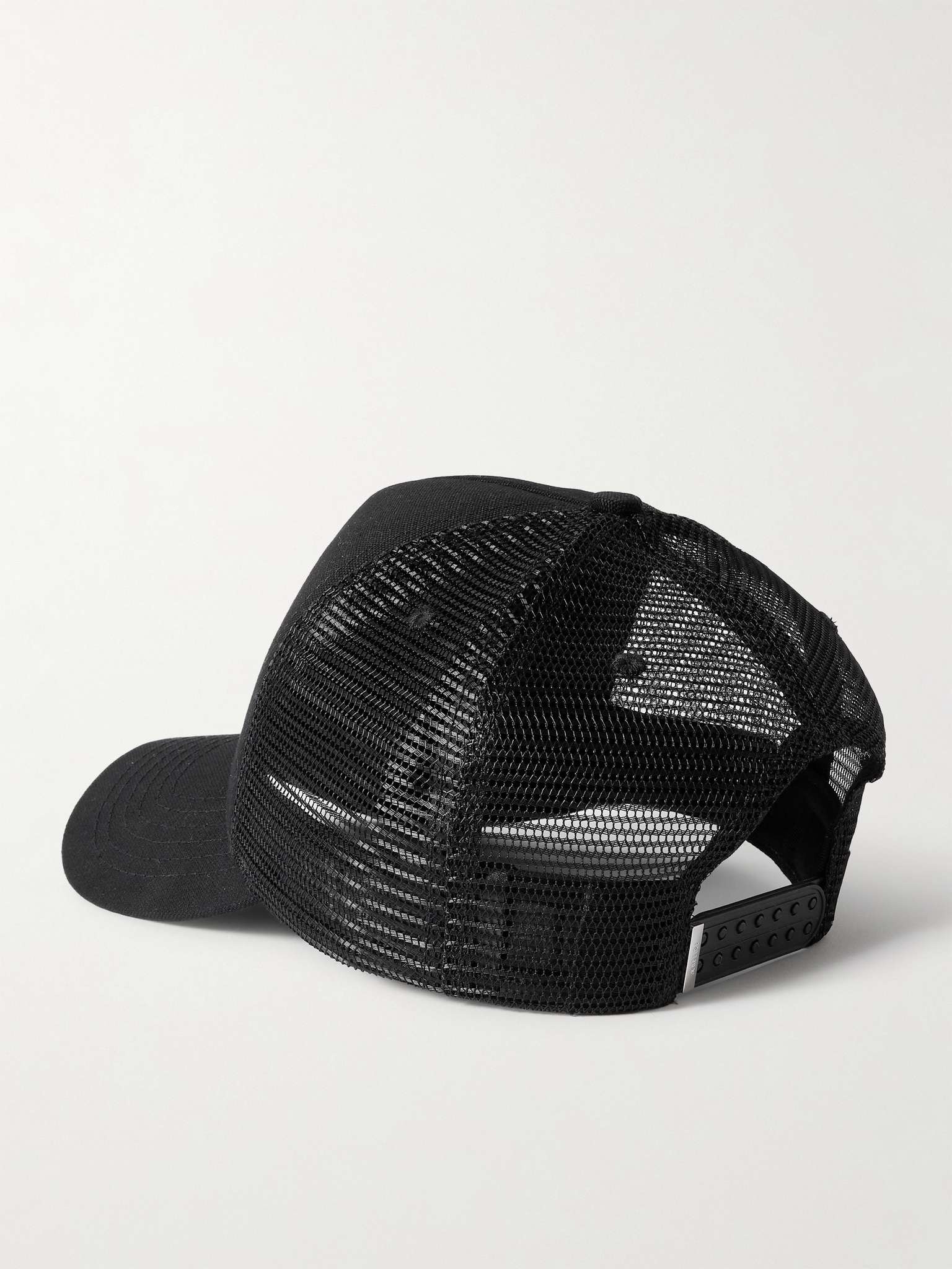 Logo-Embroidered Cotton-Canvas and Mesh Trucker Cap - 3