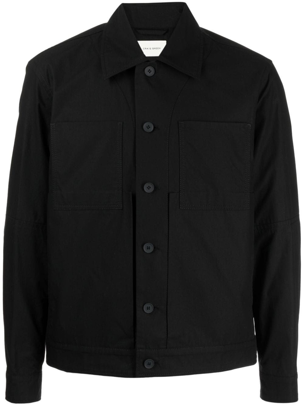 classic-collar shirt jacket - 1