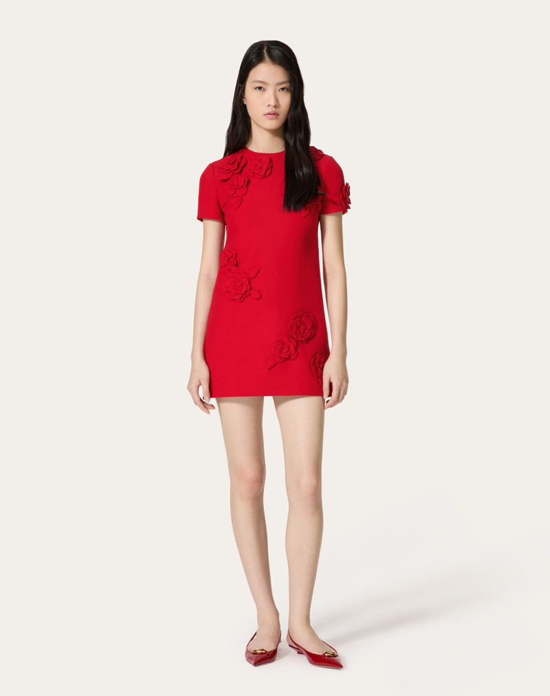 Valentino EMBROIDERED CREPE COUTURE SHORT DRESS - 5B3VAAG11CF_157 |  REVERSIBLE