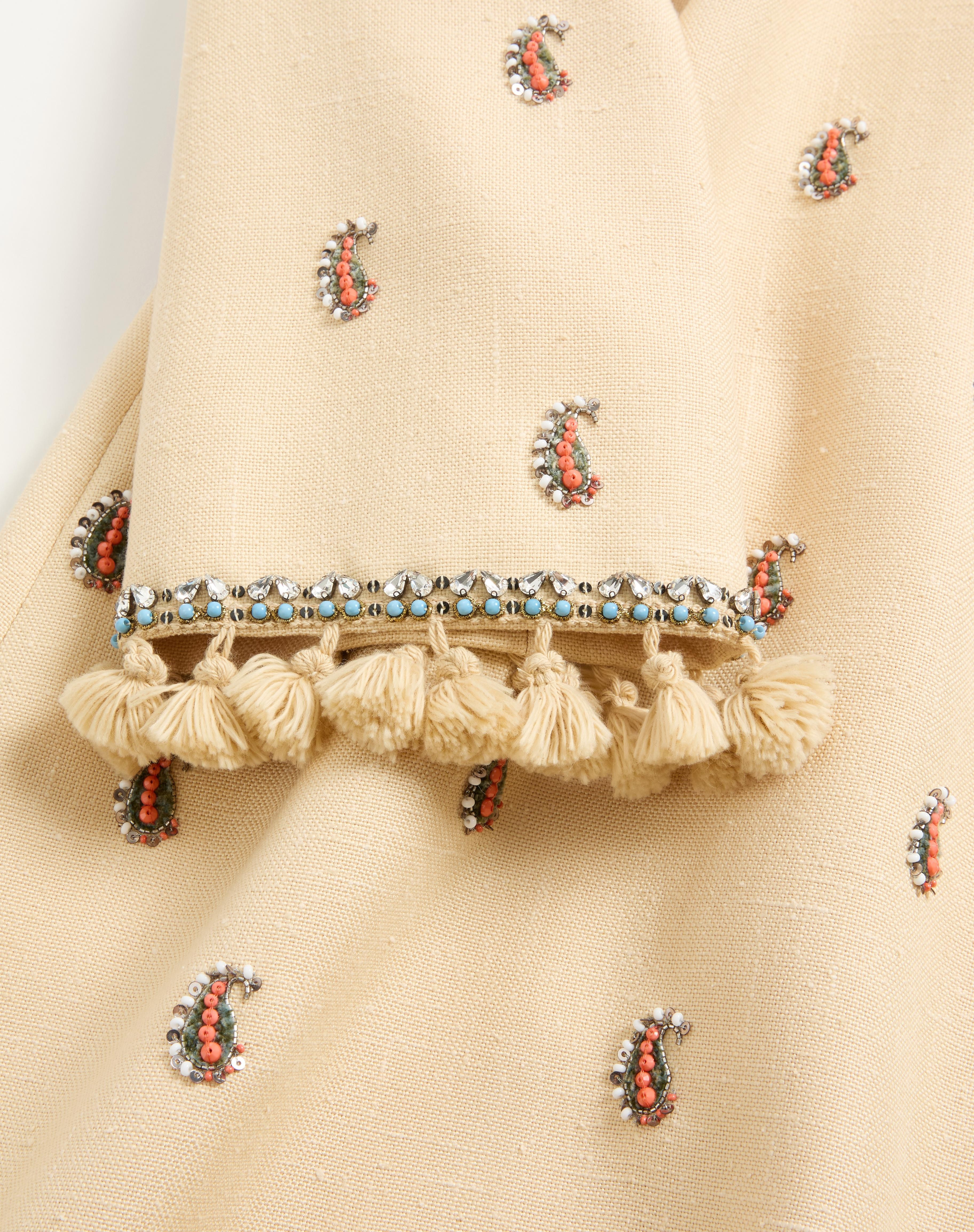 LONG DRESS IN EMBROIDERED RUSTIK SILK - 7