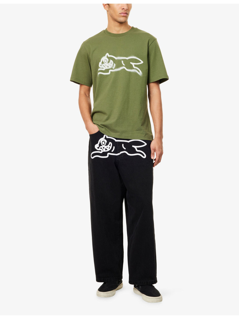 ICECREAM Spray Paint Run Dog Crewneck Cotton-Jersey T-Shirt outlook