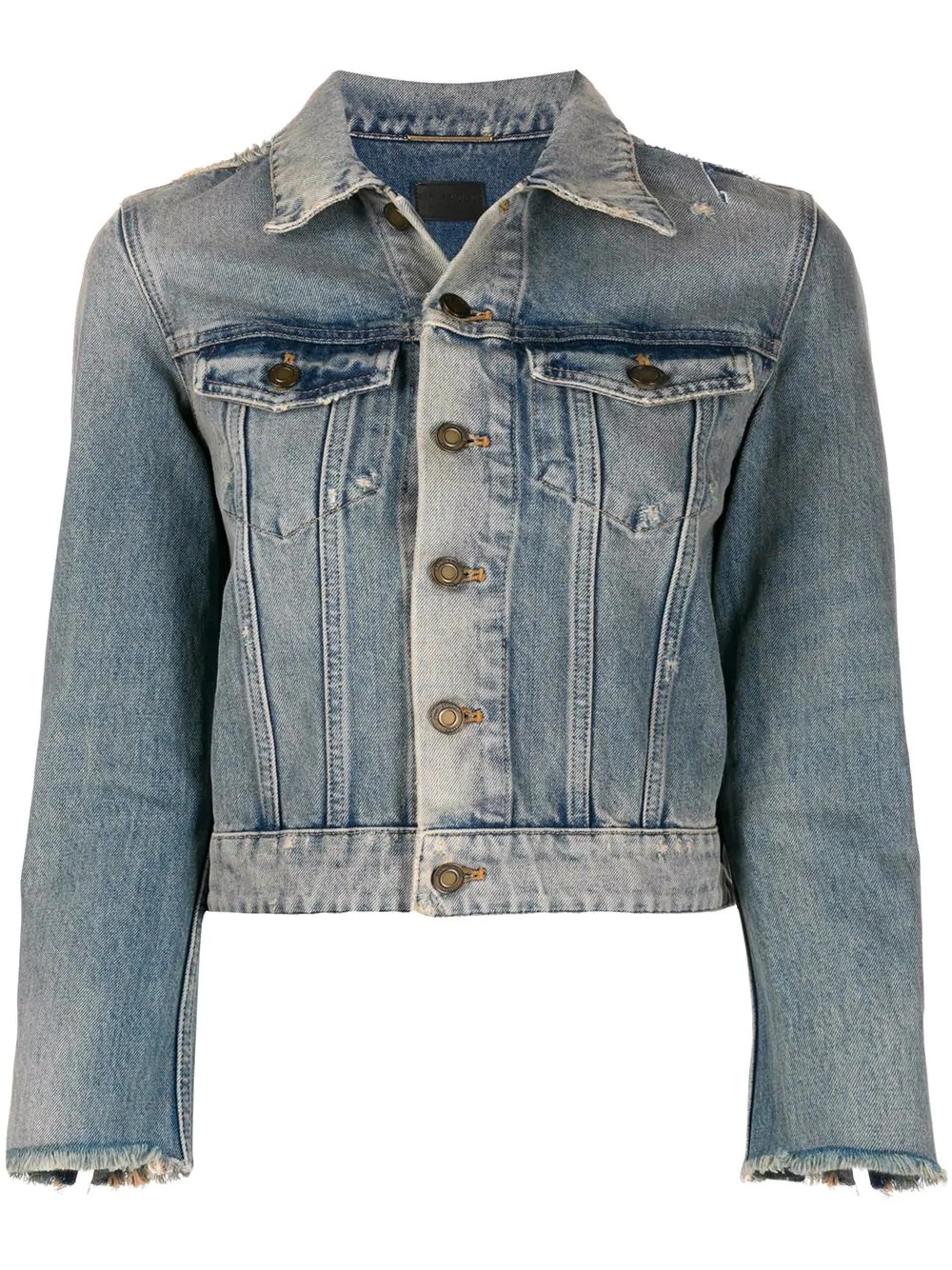 stonewashed denim jacket - 1